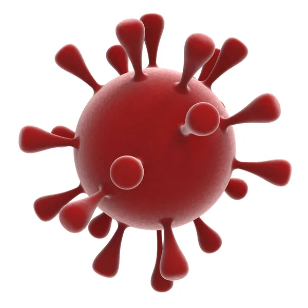 Coronavirus 2019 Ncov Coronavirus Beyaz Arka Planda Izole Edildi Oluşturma — Stok fotoğraf