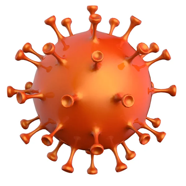 Turuncu Coronavirus Covid Görüntüleme Coronavirüs Yapısını Gösteren Resimler — Stok fotoğraf