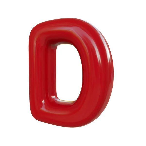 Glanzende Rode Letter Weergave Van Ballon Lettertype Geïsoleerd Witte Achtergrond — Stockfoto