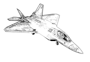 Avcı uçakları beyaz arka planda izole edildi - 3D Render