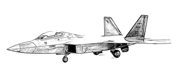 Μαχητικά Αεροσκάφη Που Απομονώνονται Λευκό Φόντο Render — Φωτογραφία Αρχείου