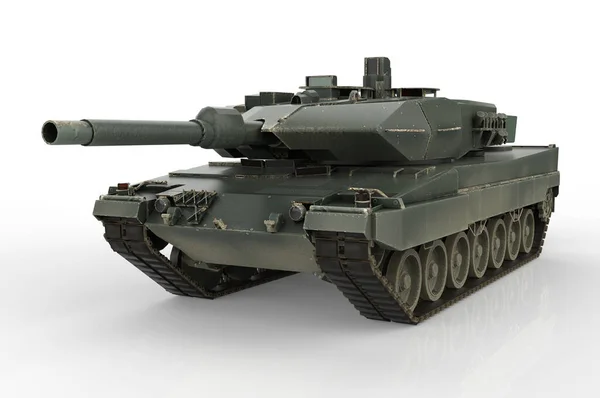 Tanque Militar Isolado Fundo Branco Render — Fotografia de Stock