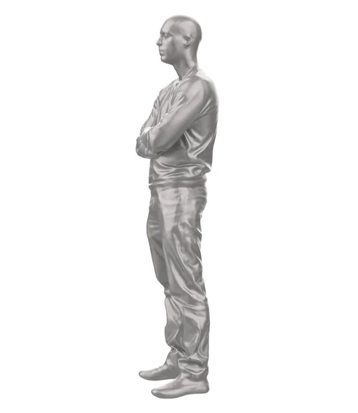 白地に隔離された男 3Dレンダリング — ストック写真