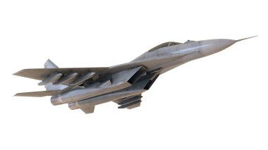 Avcı uçakları beyaz arka planda izole edildi - 3D Render