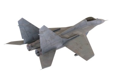 Avcı uçakları beyaz arka planda izole edildi - 3D Render