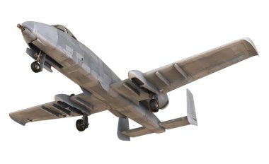 Avcı uçakları beyaz arka planda izole edildi - 3D Render