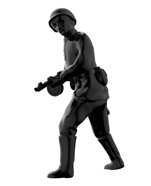 Soldatensilhouette Der Armee Soldat Hält Wache Ranger Der Grenze Commandos — Stockfoto