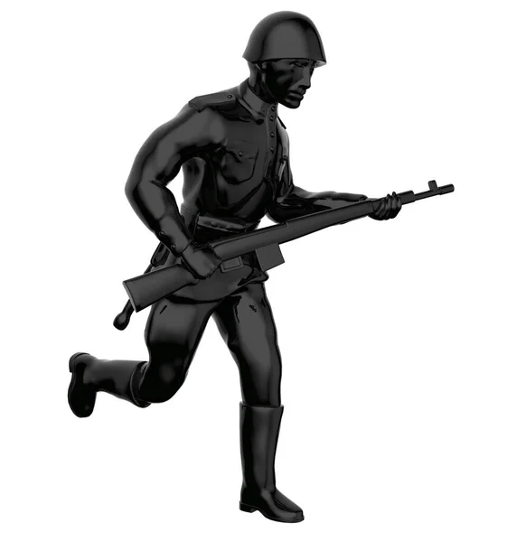 Katonák Sziluett Katona Őrködik Őrszemek Határon Kommandó Egység Különleges Alakulat — Stock Fotó