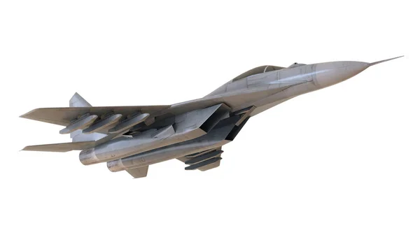 Fighter Vliegtuigen Geïsoleerd Witte Achtergrond Render Rechtenvrije Stockafbeeldingen
