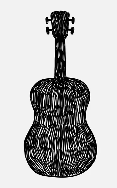 Icône de guitare dessinée à la main — Image vectorielle