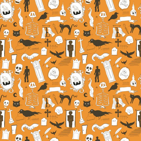 Halloween seamless pattern — Stock Vector