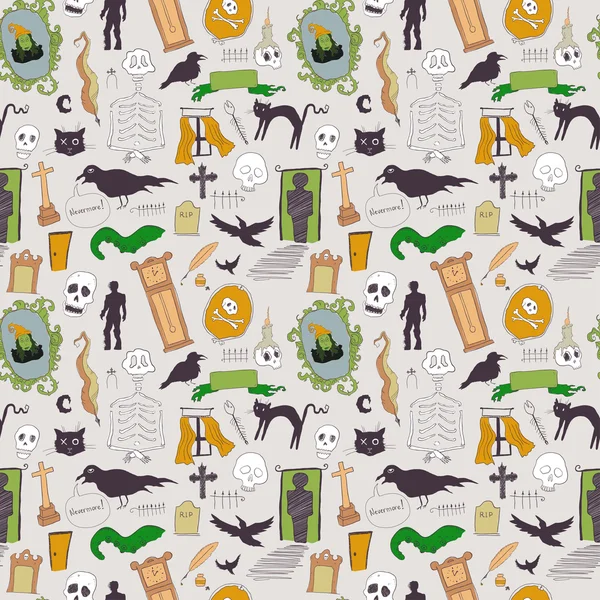 Halloween seamless pattern — Stock Vector