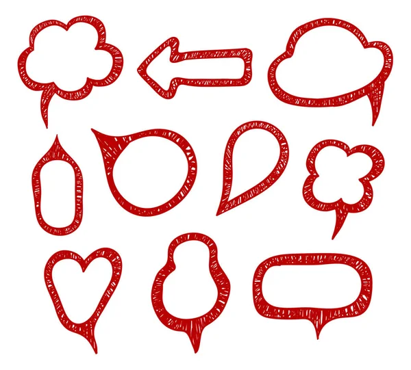Bulles de style Doodle — Image vectorielle