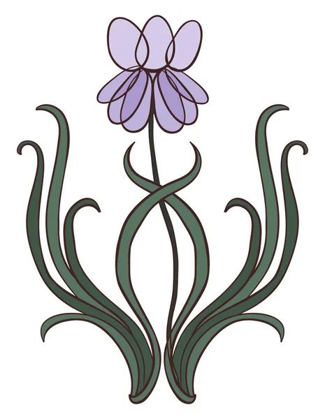 Flor simple boceto — Archivo Imágenes Vectoriales