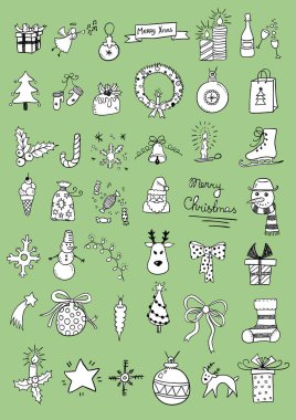 Noel doodle simgeler
