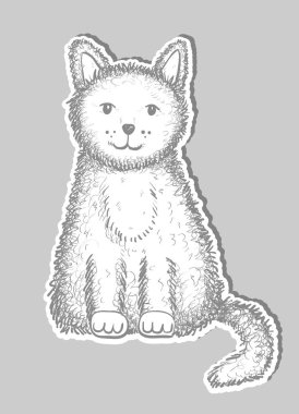 Sevimli kedi karalaması