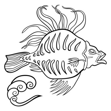 çizilmiş balık el