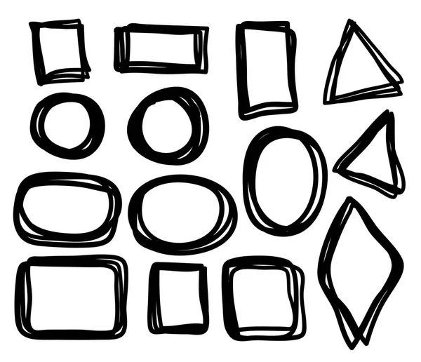 Cadres dessinés à la main — Image vectorielle