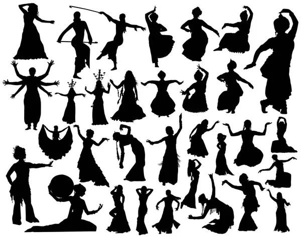 Oriental Dance icons set — Stock Vector