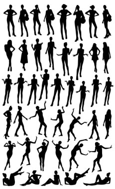 kadın siluetleri poz