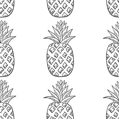 Çizgi film ananas sorunsuz arka plan