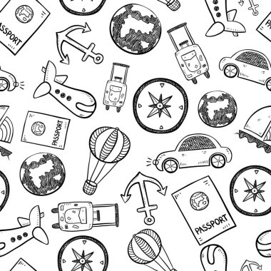 Doodles'ın sorunsuz arka plan seyahat