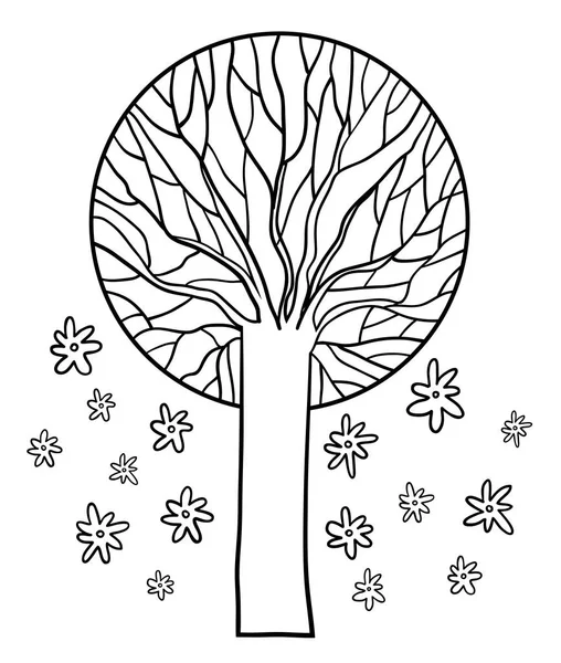 Baum flache Ikone — Stockvektor