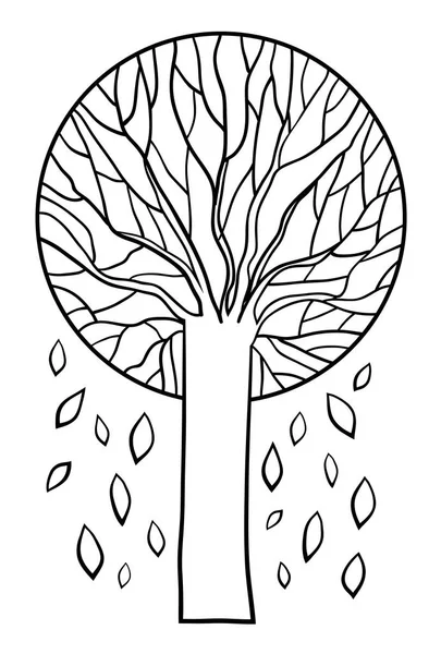 Träd sign isolerad på vit — Stock vektor