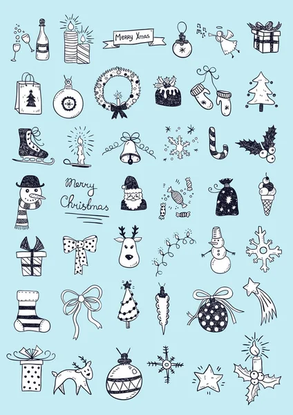 Verzameling van Kerstmis doodles — Stockvector