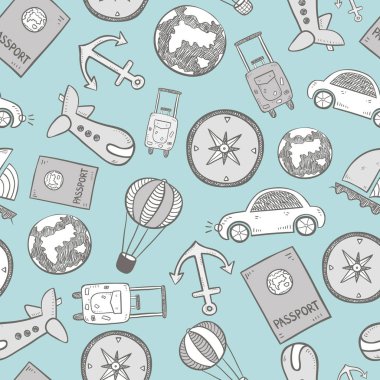 Doodles'ın sorunsuz arka plan seyahat