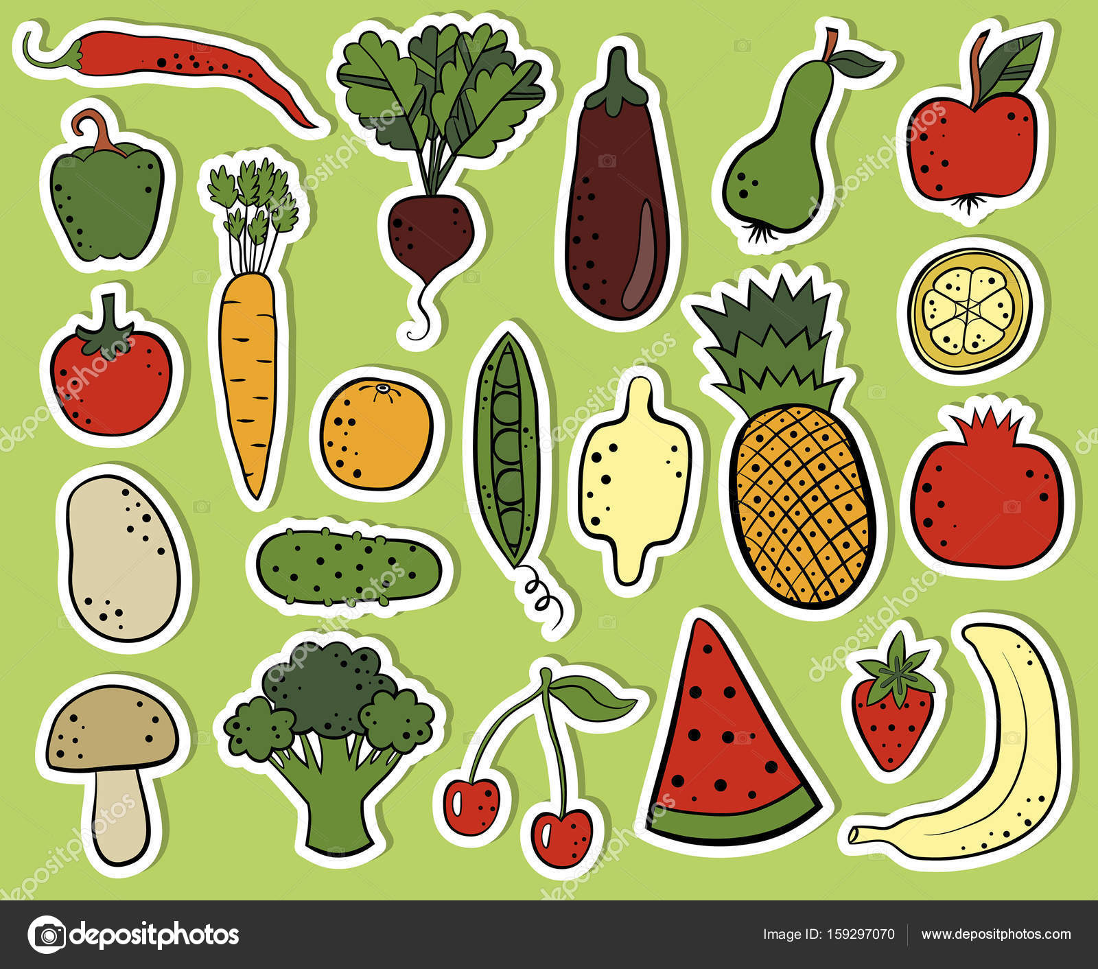 Dibujos: frutas y verduras de color rojo | Frutas Verduras ...