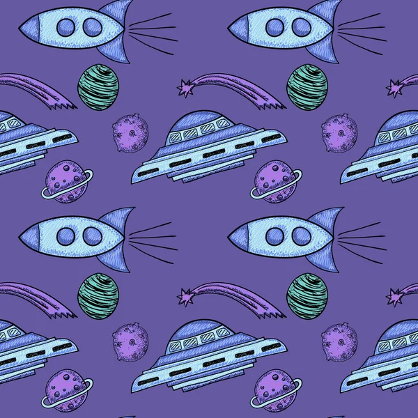 space doodle pattern 