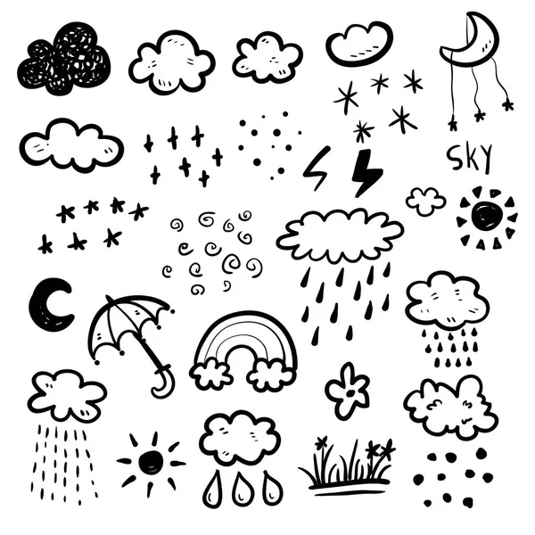 Płaski ikony pogody — Wektor stockowy