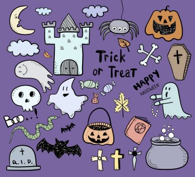 Cadılar Bayramı simgeleri dizisi 