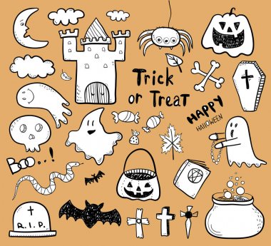 Cadılar Bayramı simgeleri dizisi 