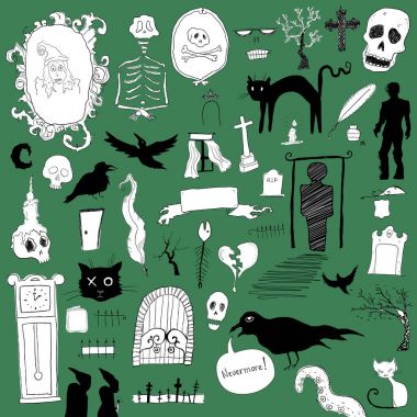 Cadılar Bayramı simgeleri dizisi 