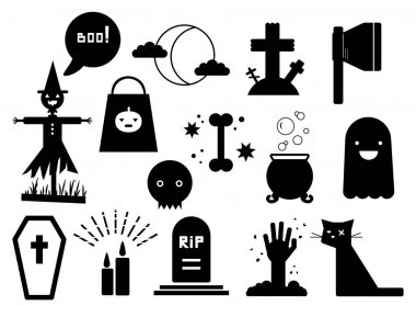 Cadılar Bayramı simgeleri dizisi 