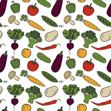 Sebze sorunsuz arka plan deseni