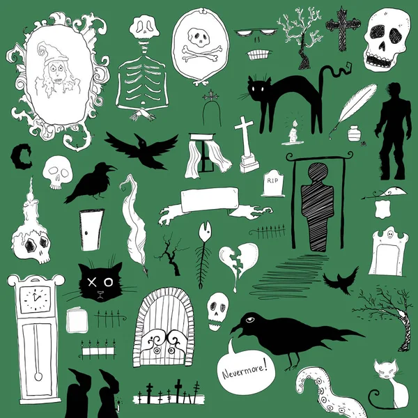 Set of Halloween icons — Stock Vector