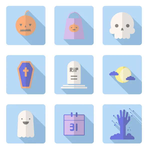 Conjunto de iconos de Halloween — Archivo Imágenes Vectoriales