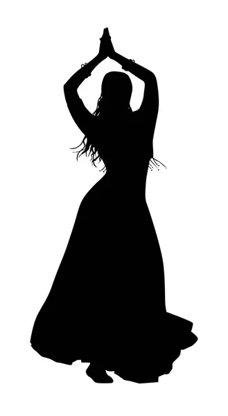 Belly Dance Silhouette Vector Illustration — Stock Vector