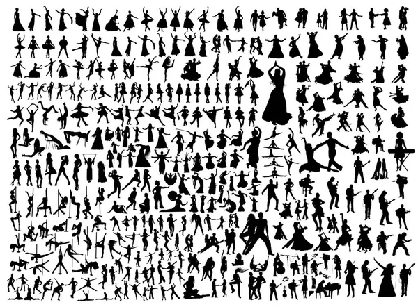 Танець силуети — стоковий вектор