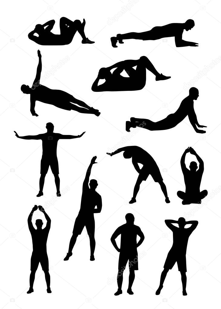 Man fitness silhouette