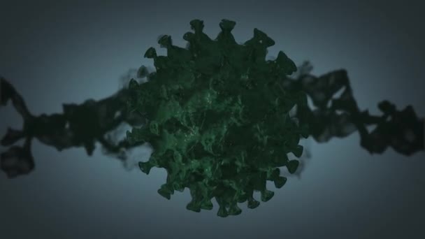 Rotación Completa Covid 360 Grados Modelado Basado Fotos Verdaderas Virus — Vídeo de stock