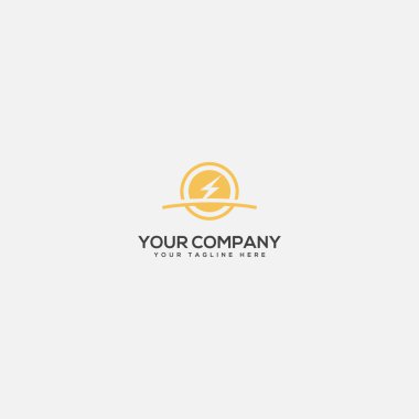 Güç tam cıvata ve aydınlatma logosu
