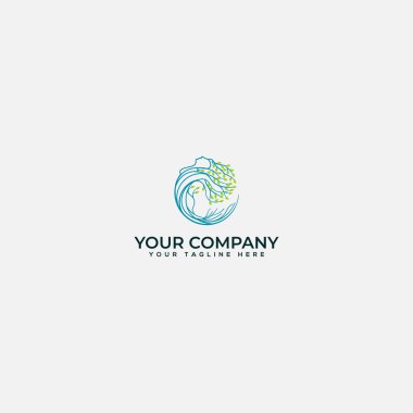 Unique abstract woman vibrant tree and circle root logo vector Unique abstract woman vibrant tree and circle root logo vector