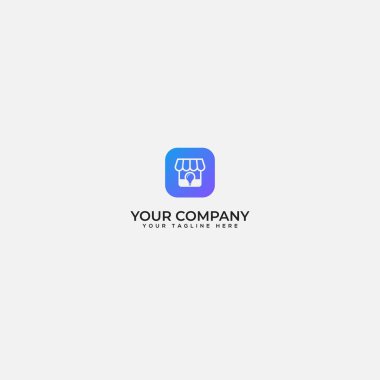 Akıllı alışveriş logosu, akıllı mağaza logosu, aydınlatma mağazası logosu