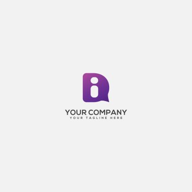 Yenilikçi ve iletişim logosu, ilk D ve ben logo