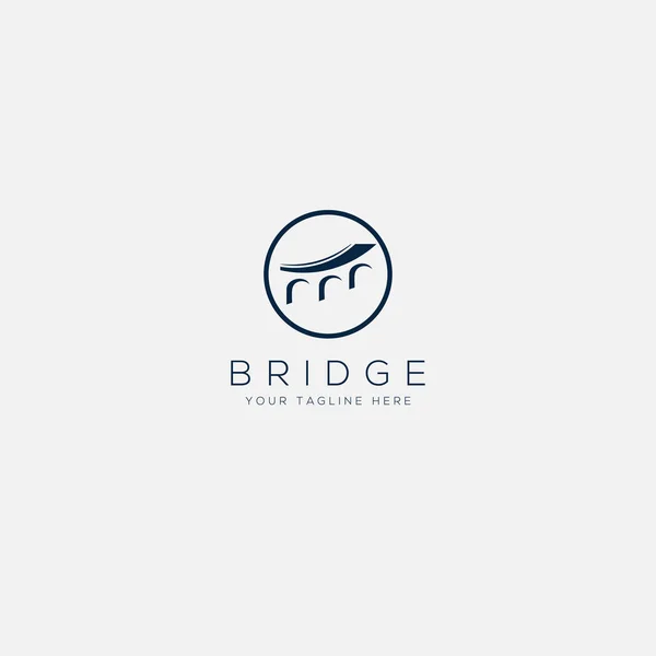 Conexiones puente logo para el transporte — Vector de stock