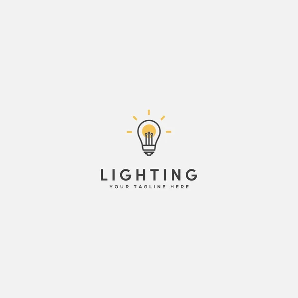 Verlichting bout logo ontwerp modern — Stockvector